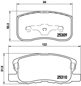 Гальмівні колодки дискові BREMBO P54046