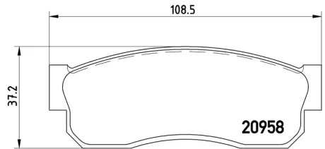 Колодка BREMBO P56011