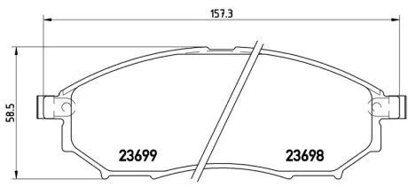 Гальмівні колодки дискові BREMBO P56058