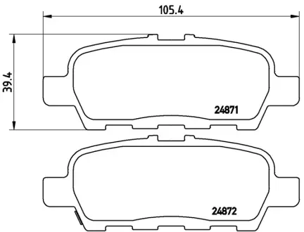 Комплект гальмівних колодок з 4 шт. дисків BREMBO P56068