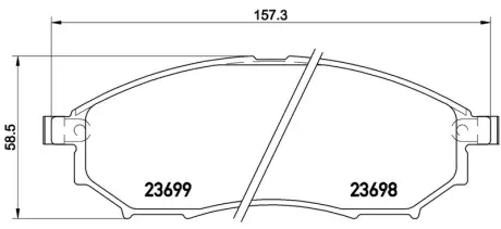 Гальмівні колодки дискові BREMBO P56094