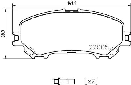 Гальмівні колодки дискові BREMBO P56099