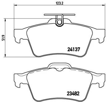 Гальмівні колодки, дискові BREMBO P59042