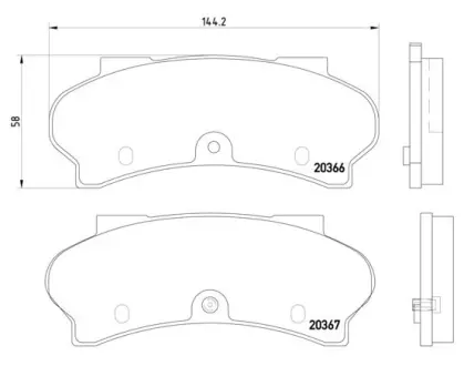 Колодка BREMBO P61033