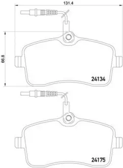 Гальмівні колодки дискові BREMBO P61109
