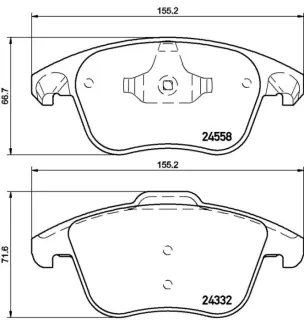 Гальмівні колодки дискові BREMBO P61117