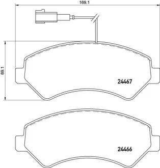 Гальмівні колодки дискові BREMBO P61118