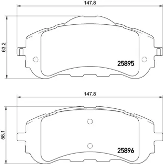 Гальмівні колодки дискові BREMBO P61120