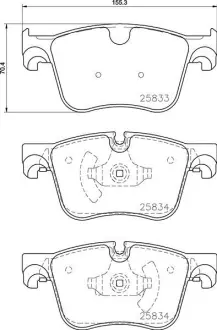 Гальмівні колодки дискові BREMBO P61127