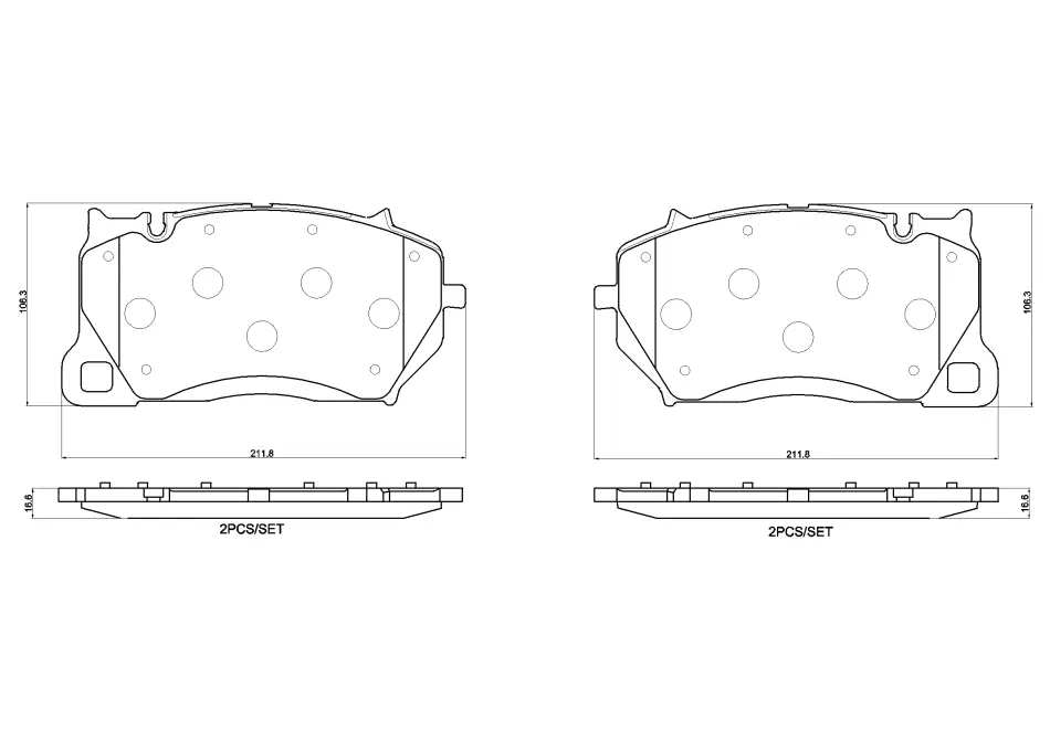 Гальмівні колодки дискові BREMBO P65057 (фото 1)