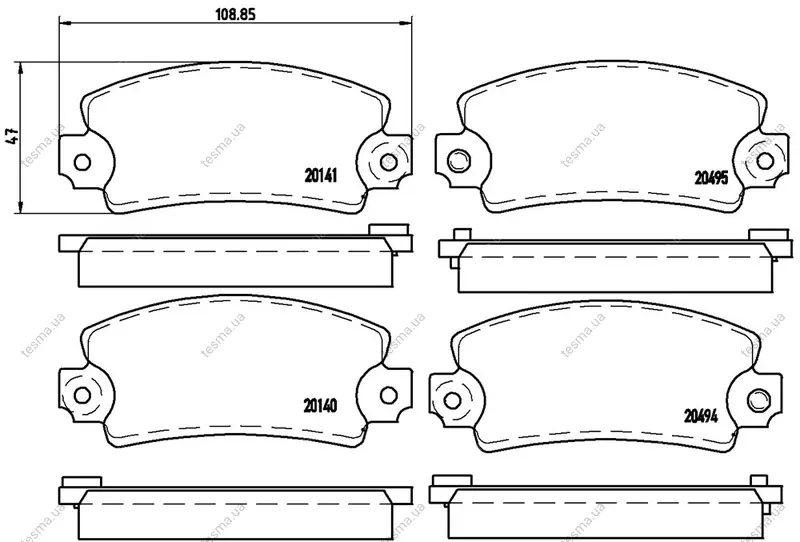 Колодка BREMBO P68001 (фото 1)