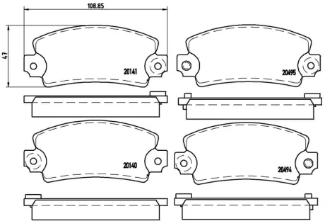 Колодка BREMBO P68001