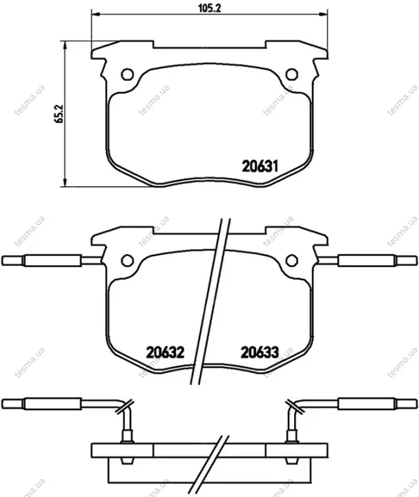 Колодка BREMBO P68011 (фото 1)