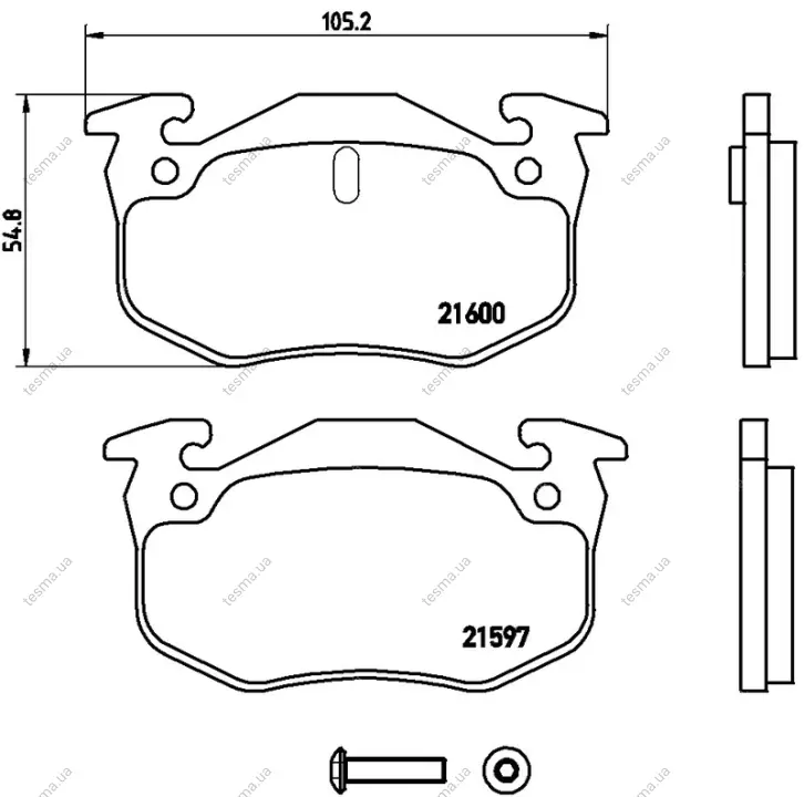 Колодка BREMBO P68018 (фото 1)