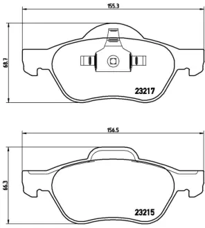 Гальмівні колодки дискові BREMBO P68029