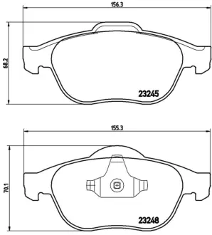 Гальмівні колодки дискові BREMBO P68032