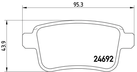 Гальмівні колодки дискові BREMBO P68043