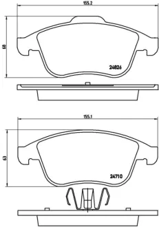 Гальмівні колодки дискові BREMBO P68047
