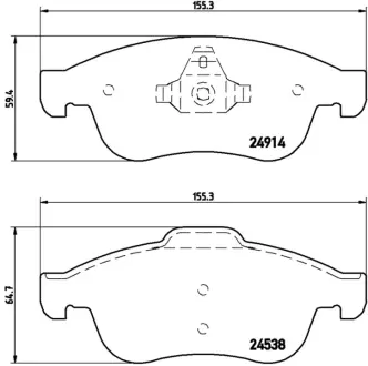Гальмівні колодки дискові BREMBO P68050