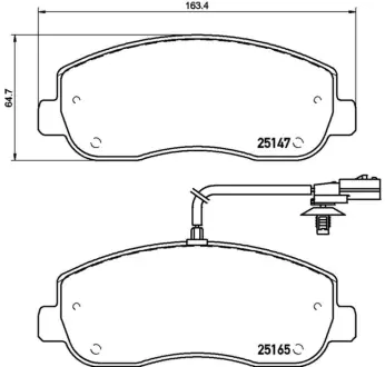 Гальмівні колодки дискові BREMBO P68062