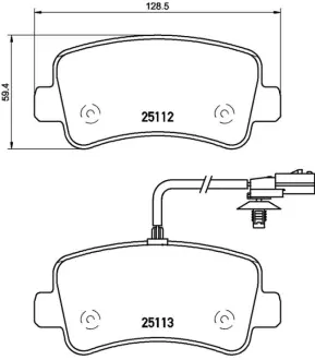 Гальмівні колодки дискові BREMBO P68063