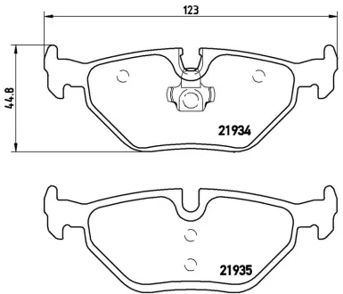 Гальмівні колодки дискові BREMBO P71006
