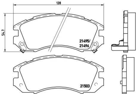 Колодка BREMBO P78004