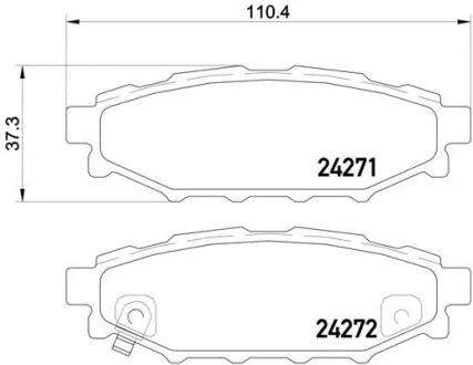 Колодка торм. диск. SUBARU LEGACY IV задн. (пр-во) BREMBO P78020