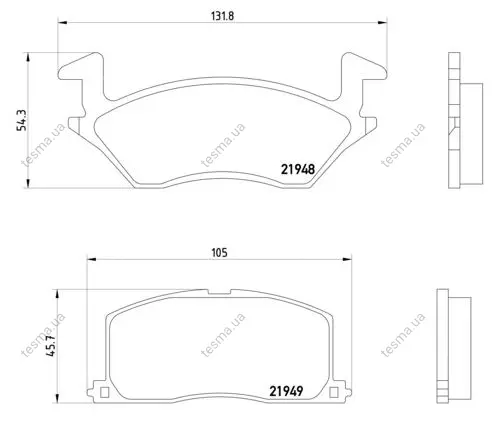 Колодка BREMBO P83022 (фото 1)