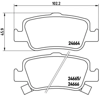 Гальмівні колодки дискові BREMBO P83080