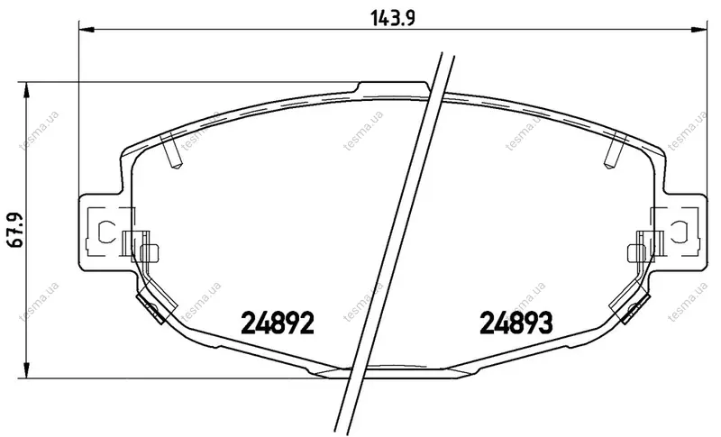 Колодка BREMBO P83104 (фото 1)