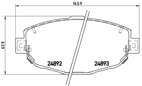 Колодка BREMBO P83104
