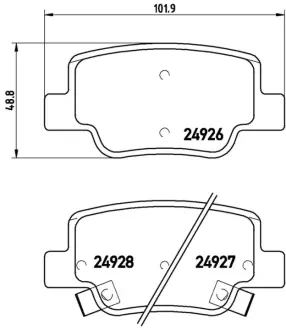 Гальмівні колодки дискові BREMBO P83114