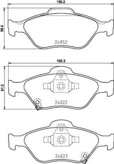 Гальмівні колодки дискові BREMBO P83159