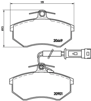 Колодка BREMBO P85016