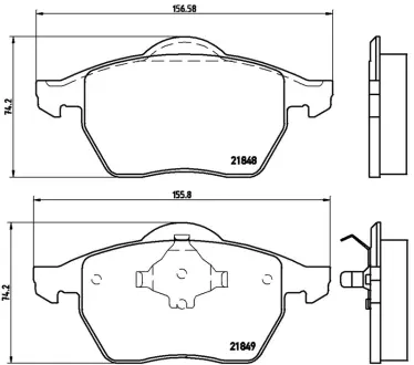 Гальмівні колодки дискові BREMBO P85039
