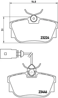Гальмівні колодки дискові BREMBO P85046