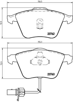 Гальмівні колодки дискові BREMBO P85056