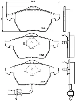Колодки гальмівні дискові BREMBO P85060