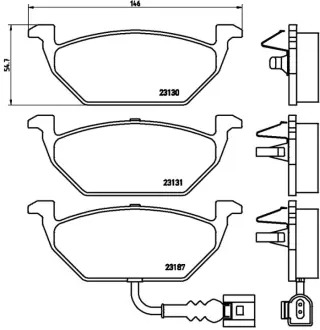 Гальмівні колодки дискові BREMBO P85072