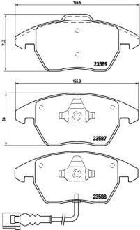 Гальмівні колодки дискові BREMBO P85075