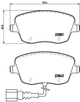 Гальмівні колодки дискові BREMBO P85077