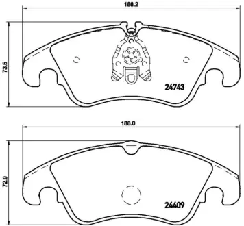 Гальмівні колодки дискові BREMBO P85098