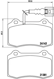 Колодка BREMBO P85104