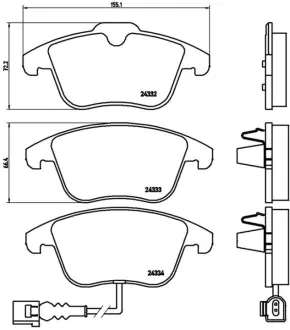 Гальмівні колодки дискові BREMBO P85112