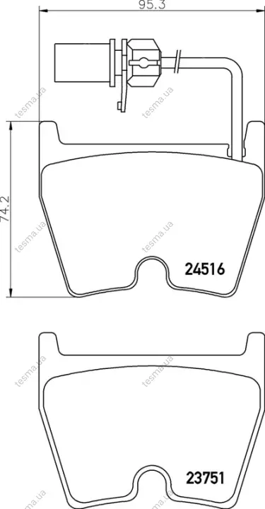 Колодка BREMBO P85138 (фото 1)