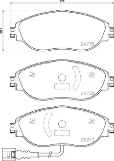 Гальмівні колодки дискові BREMBO P85144X