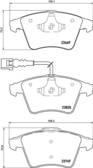 Гальмівні колодки дискові BREMBO P85149