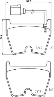 Колодки дискового тормоза BREMBO P85152