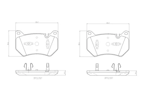 Гальмівні колодки дискові BREMBO P85 181